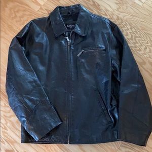 Leather Jacket Black Kenneth Cole